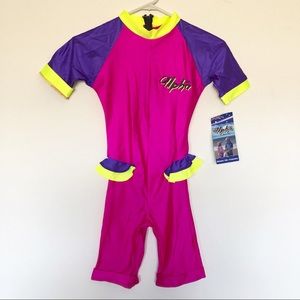 Pink Rashguard One Piece Swim SPF 100 Size 10 UV